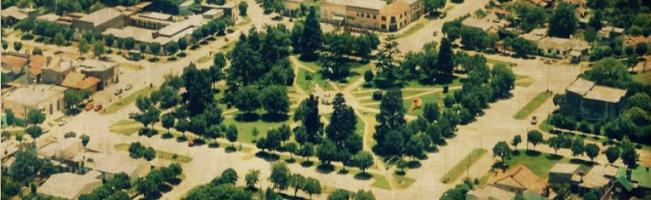 Plano aéreo de la plaza central