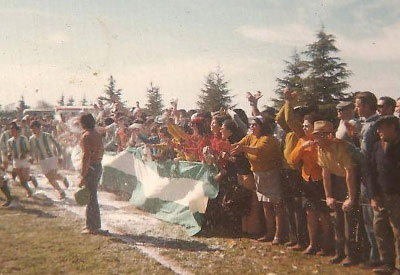 Festejo tras conseguir el campeonato en el 73