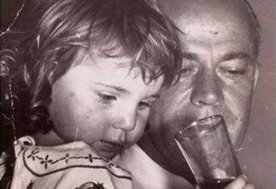 Raúl Cabaleiro con su hija